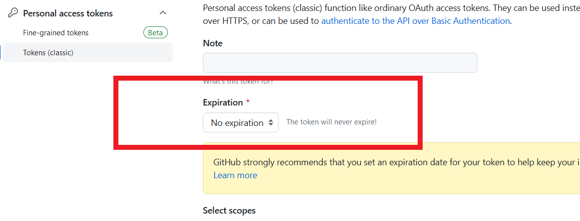Generate Github Token