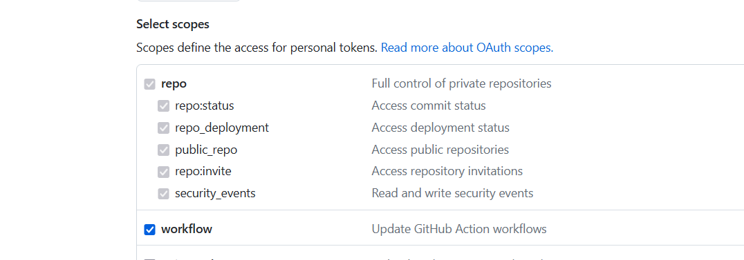 Enable workflow setting