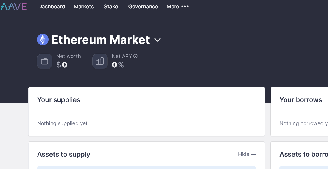 How to Earn Yield on ETH stored in your Smart Contract with Aave Protocol