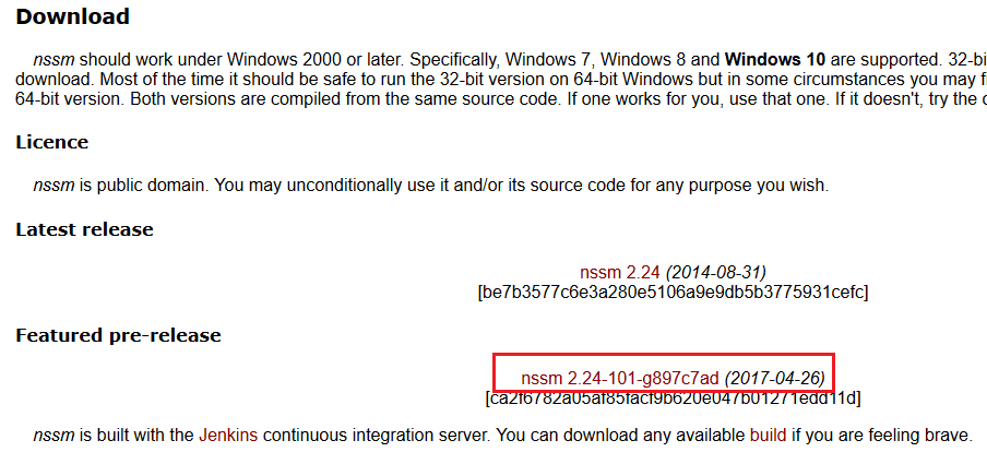 NSSM download