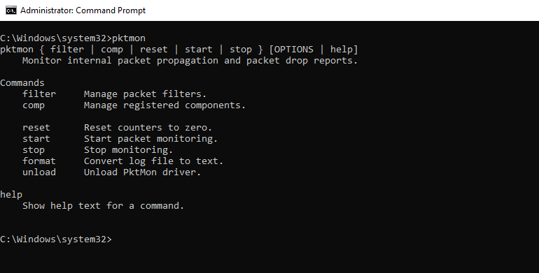 Beginner's Guide to Windows 10 built-in Packet Sniffer 'PktMon'